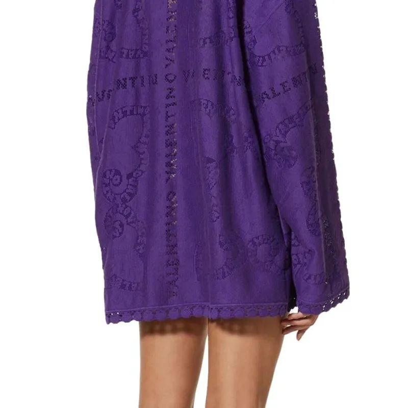 Valentino Long-Sleeved Dresses Women's Purple-3