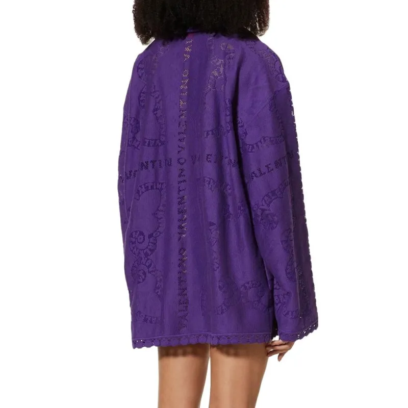 Valentino Long-Sleeved Dresses Women's Purple-1