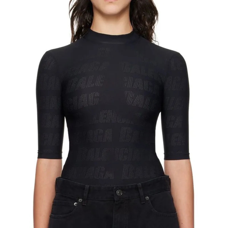 Balenciaga Perforated logo T shirt-3