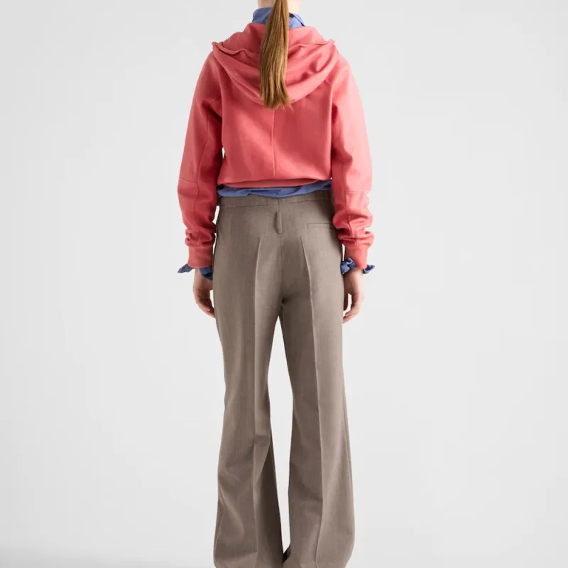 PRADA Hooded Leather Jacket-2