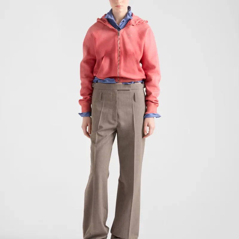 PRADA Hooded Leather Jacket-1