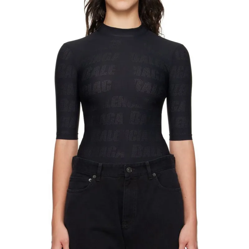 Balenciaga Perforated logo T shirt-2