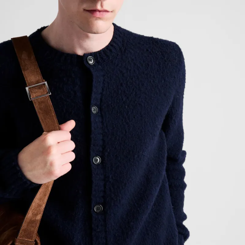 PRADA Shetland Crewneck Cardigan-4