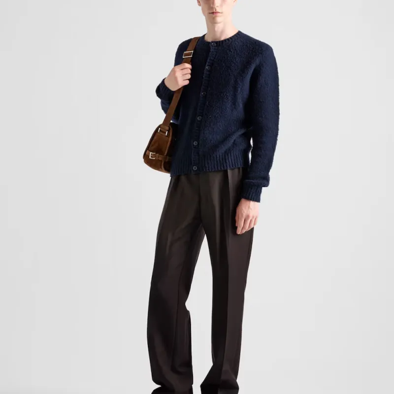 PRADA Shetland Crewneck Cardigan-3