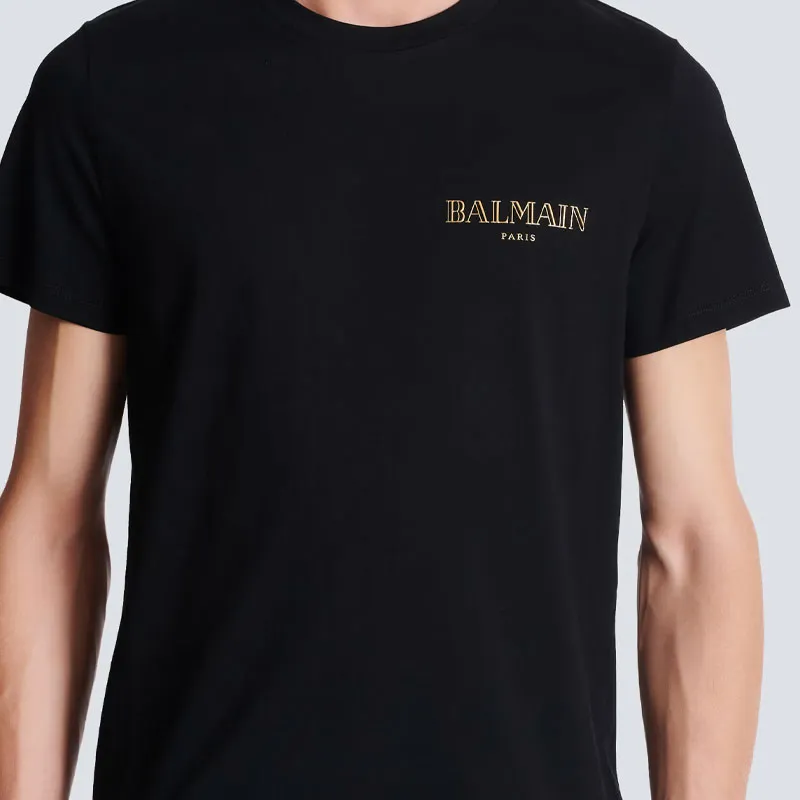 BALMAIN Logo Detailed Crewneck T Shirt-4