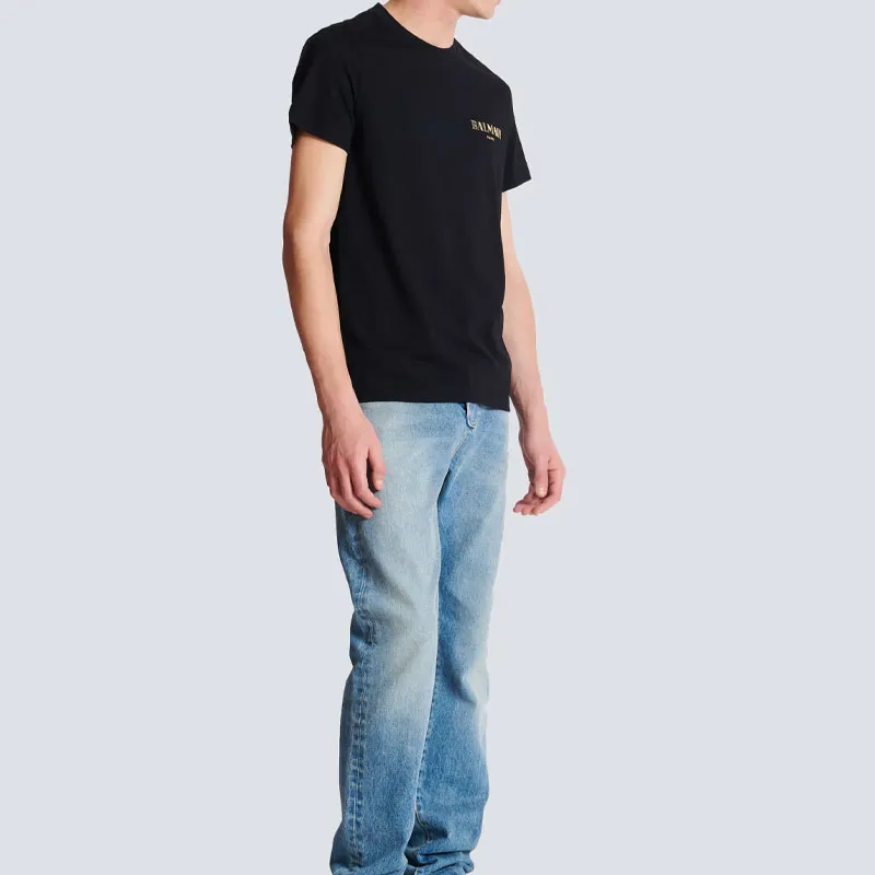 BALMAIN Logo Detailed Crewneck T Shirt-3