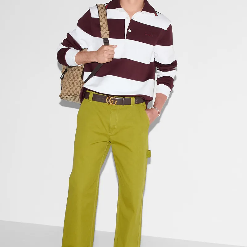 GUCCI Casual Pants Men's Olive Green-5