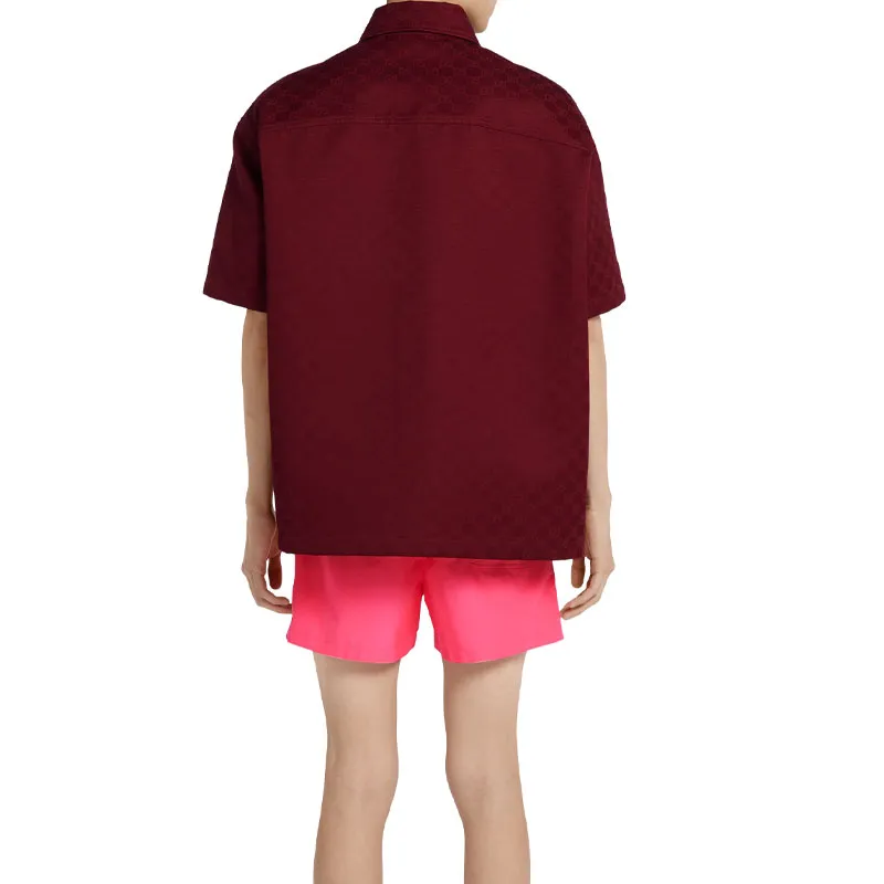 GUCCI Oversize Gg Short Sleeve Shirt-2