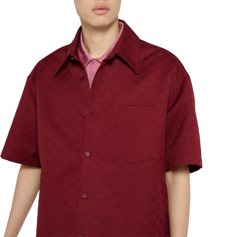 GUCCI Oversize Gg Short Sleeve Shirt-4