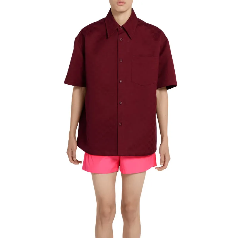 GUCCI Oversize Gg Short Sleeve Shirt-1