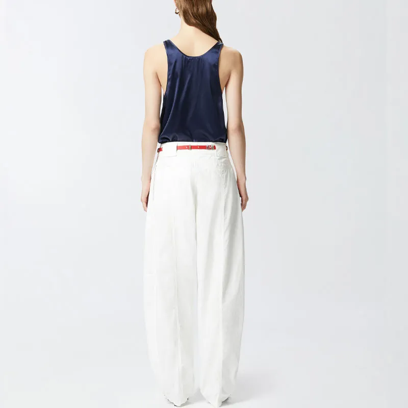 PINKO Crewneck Satin Tank Top-3