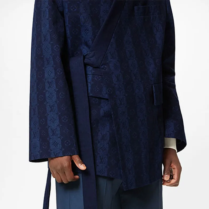 LOUIS VUITTON X Nigo Monogram Trunkstripes Kimono Jacket-4
