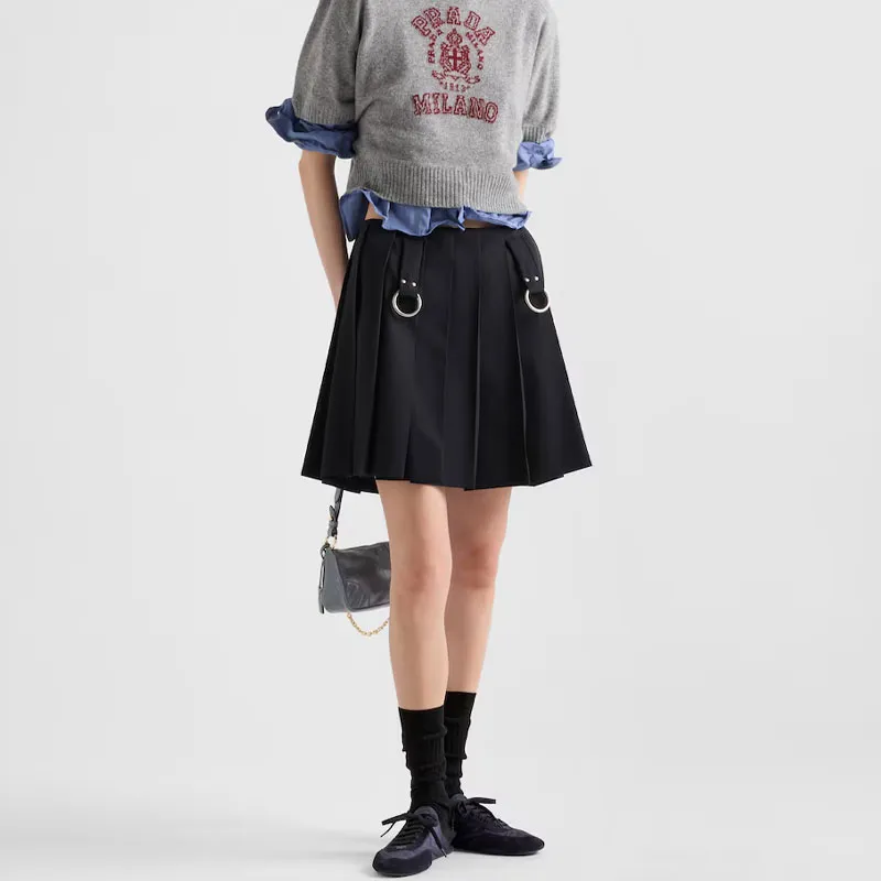 PRADA Pleated Mini Skirt-1