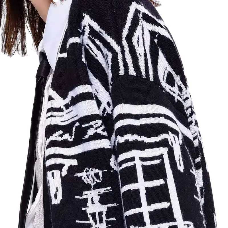 KARL LAGERFELD SS25 Sweater Women's Black White-8