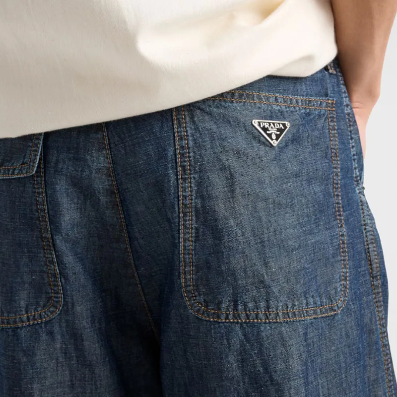 PRADA Chambray Pants-5
