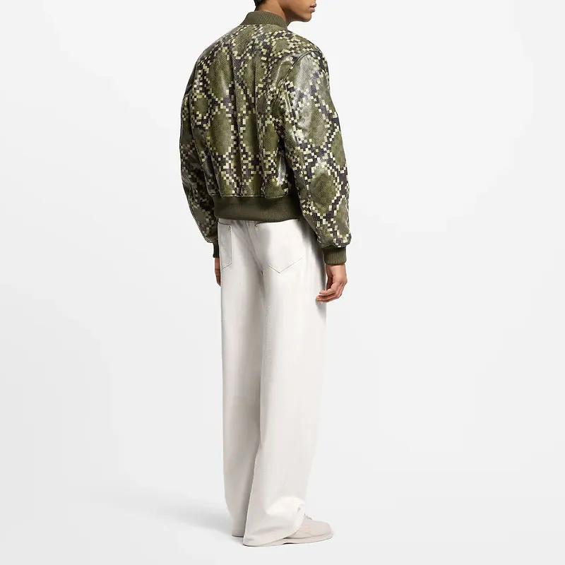 LOUIS VUITTON Graphic Leather Bomber-4