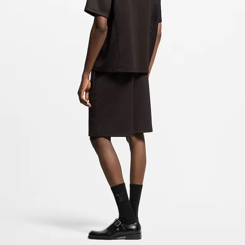 Lv Embellished Jersey T Shirt-2
