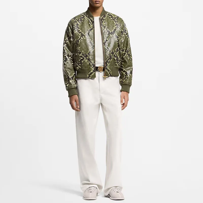 LOUIS VUITTON Graphic Leather Bomber-1