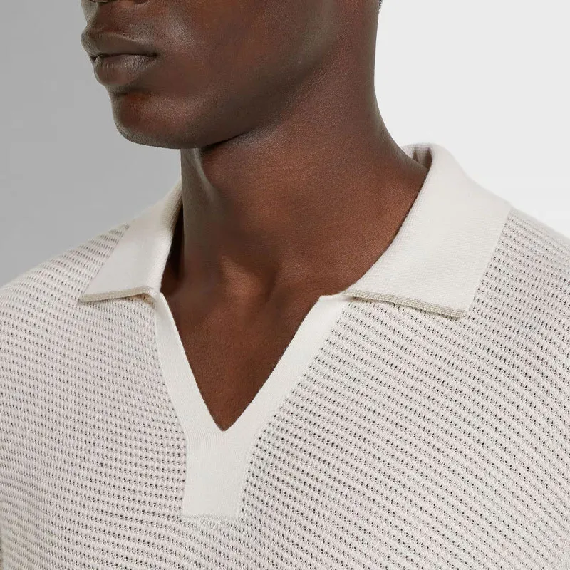 Ermenegildo Zegna Long Sleeved Knitted Polo Shirt-4