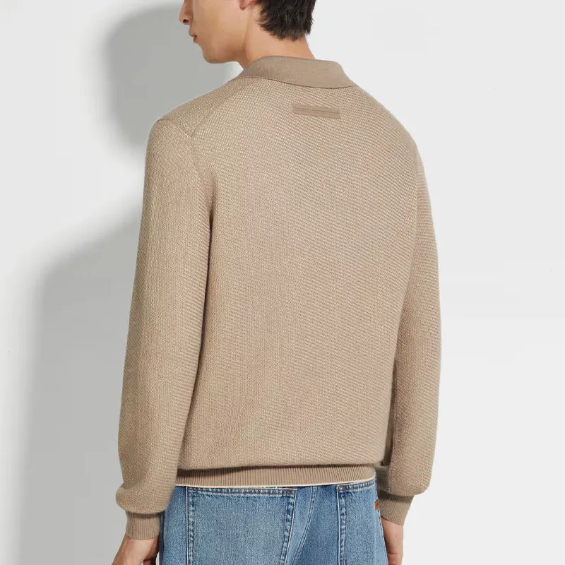 Ermenegildo Zegna Long Sleeved Knitted Polo Shirt-3