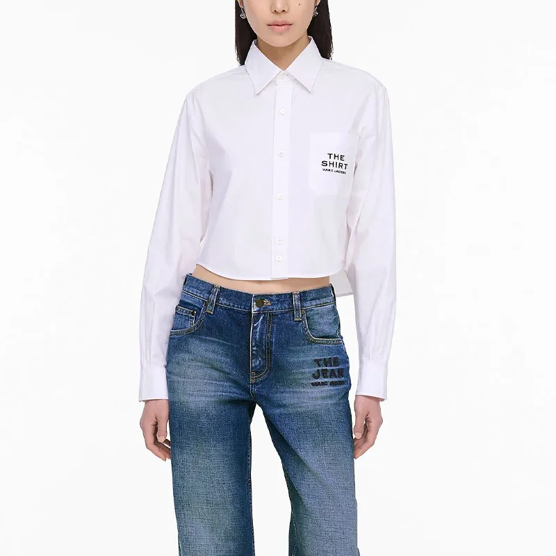 MARC JACOBS Logo Embroidered Long Sleeved Shirt-2