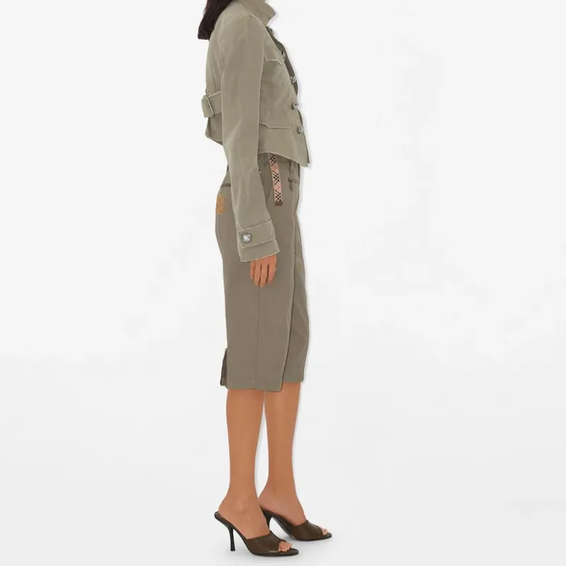 Burberry SS25 Casual Shorts Women's Khaki-3