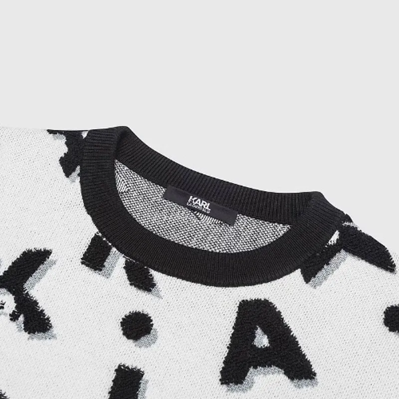 KARL LAGERFELD FW23 Sweater Women's Black White-7