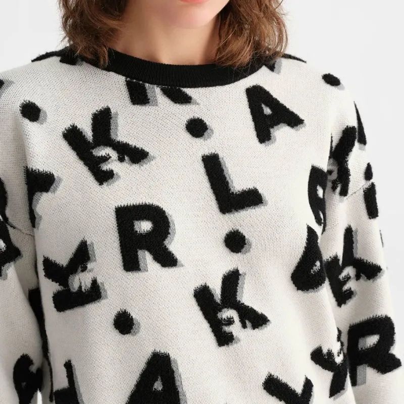 KARL LAGERFELD FW23 Sweater Women's Black White-5