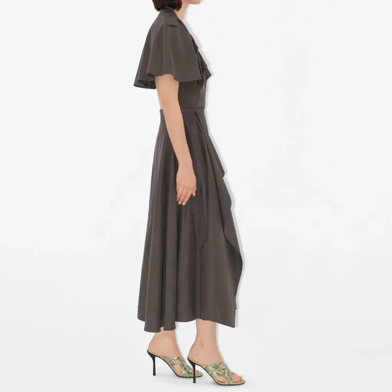 Burberry SS25 Short Sleeved Dress Women's Gray-3