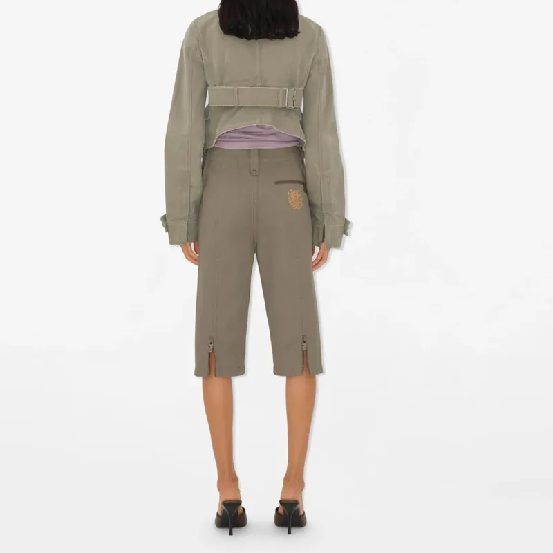 Burberry SS25 Casual Shorts Women's Khaki-2