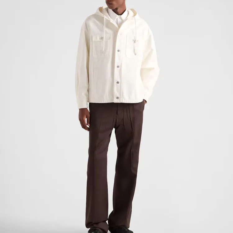 PRADA Hooded Denim Shirt-1