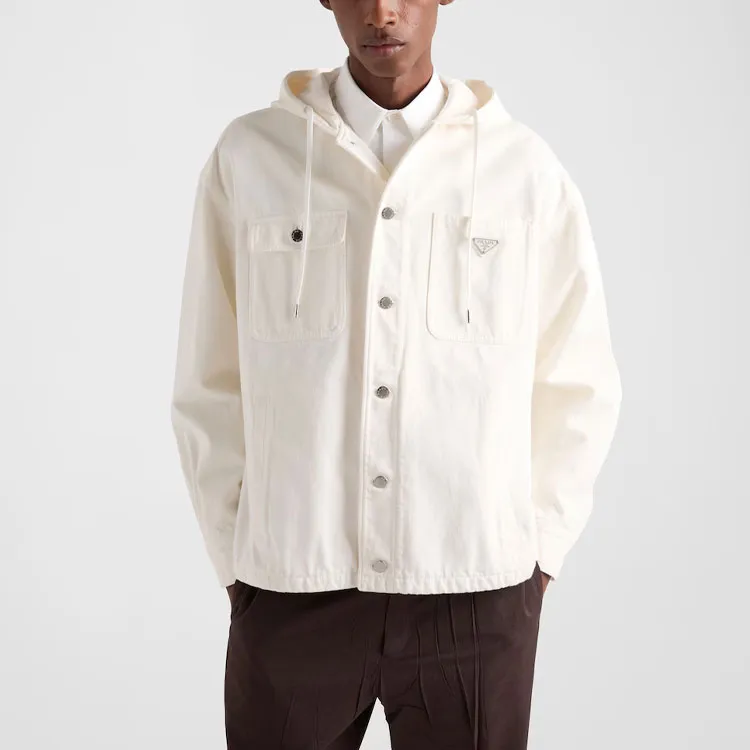 PRADA Hooded Denim Shirt-3