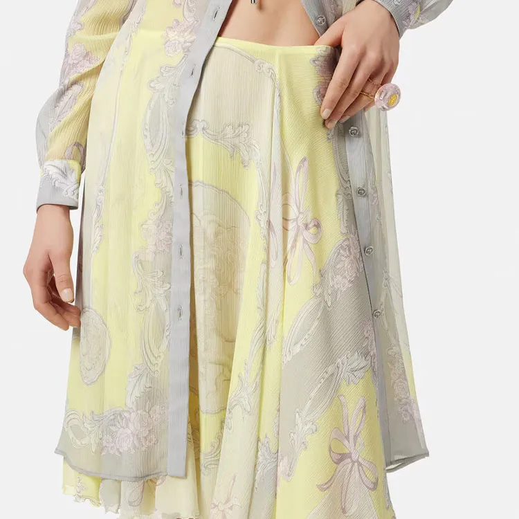 VERSACE Medusa Cameo Pleated Skirt-4