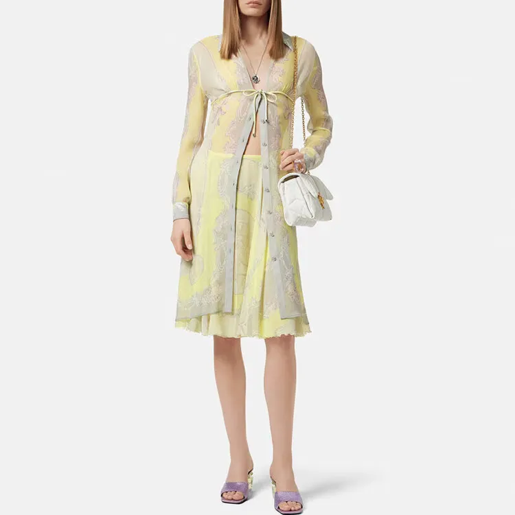 VERSACE Medusa Cameo Pleated Skirt-1