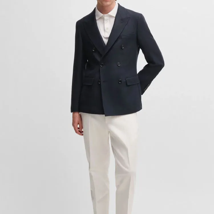 HUGO BOSS Micro pattern Virgin Wool Blazer-3