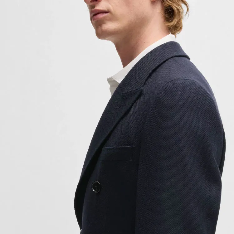 HUGO BOSS Micro pattern Virgin Wool Blazer-5