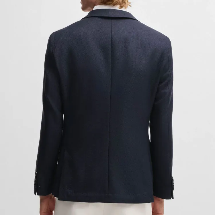 HUGO BOSS Micro pattern Virgin Wool Blazer-2