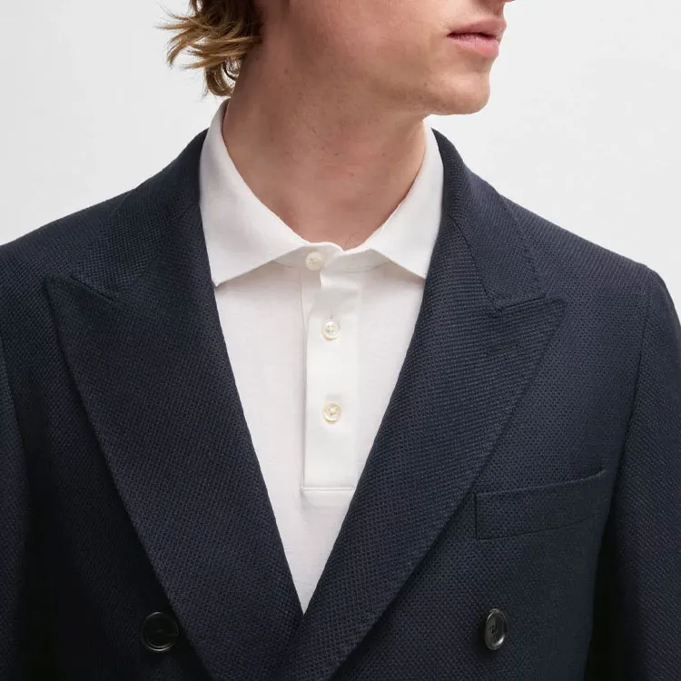 HUGO BOSS Micro pattern Virgin Wool Blazer-4