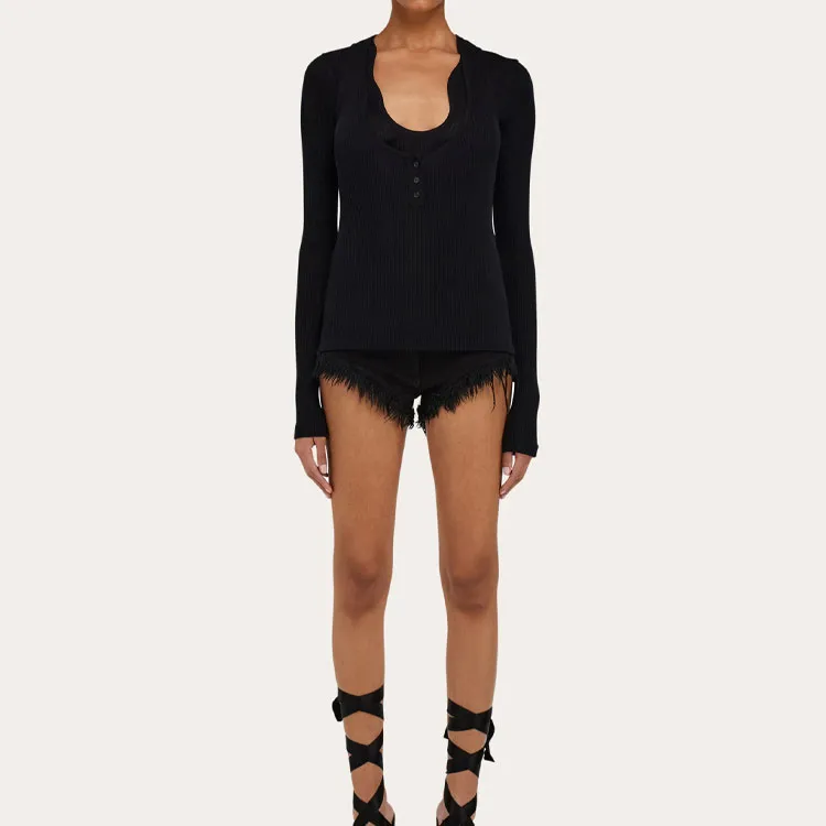 Ferragamo Rippled neckline Sweater-3