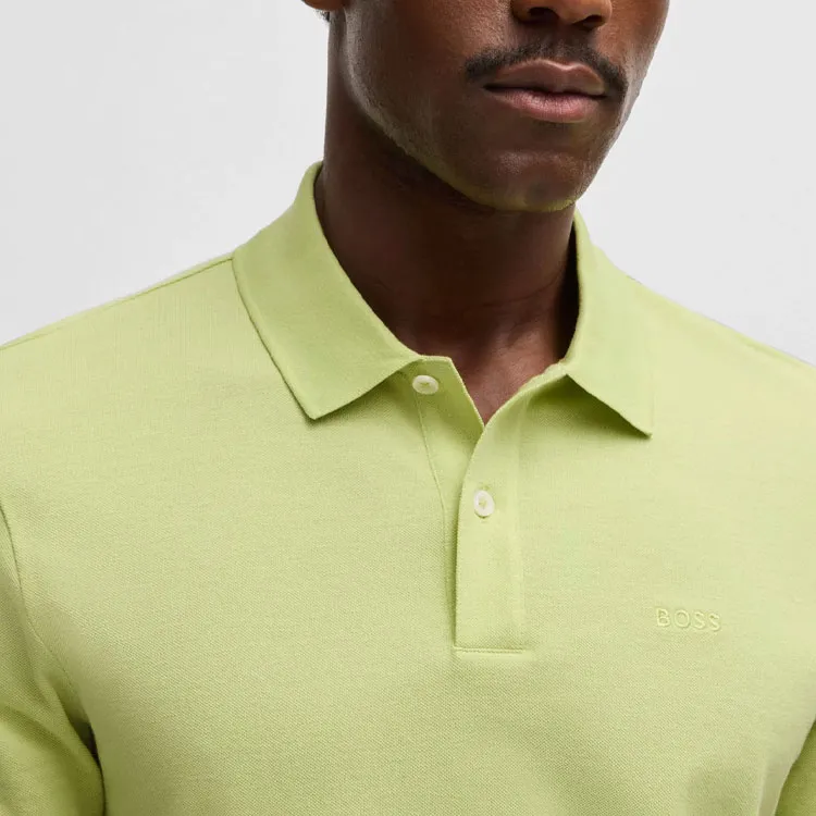 HUGO BOSS Logo embroidered Cotton Polo Shirt-4