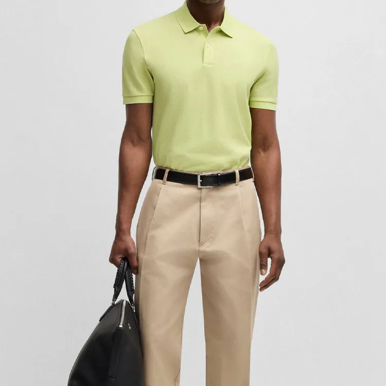 HUGO BOSS Logo embroidered Cotton Polo Shirt-3