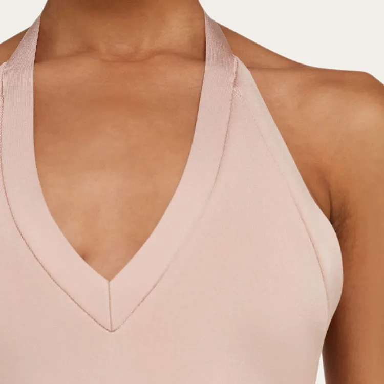 Ferragamo Knitted Halterneck Midi Dress-3