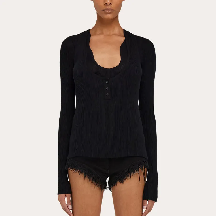 Ferragamo Rippled neckline Sweater-1