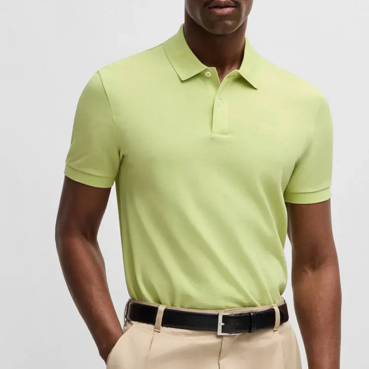 HUGO BOSS Logo embroidered Cotton Polo Shirt-1