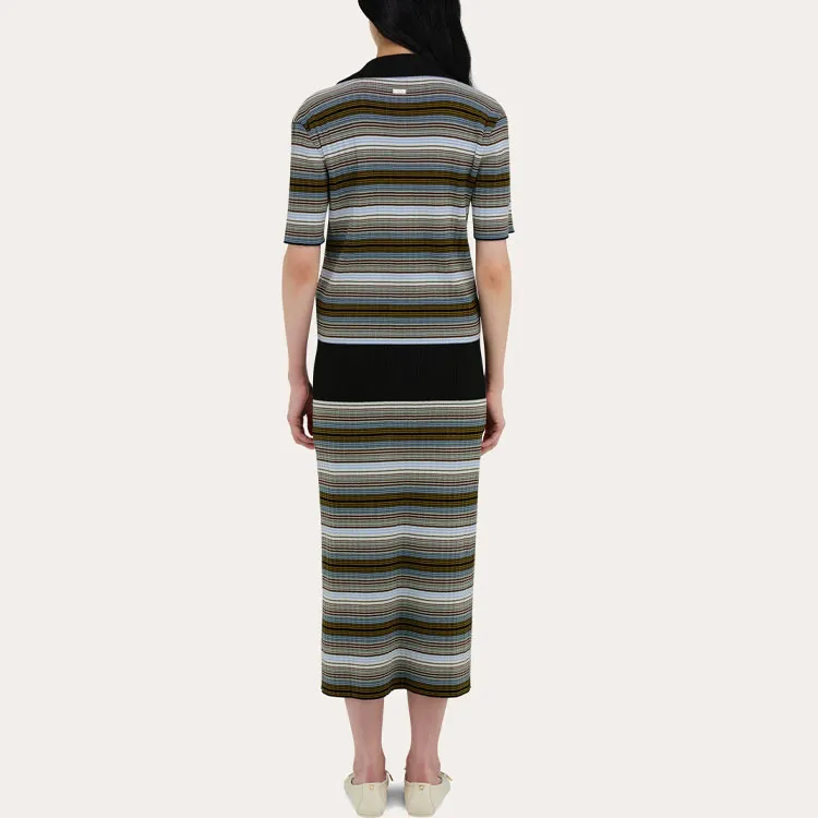 Ferragamo Striped Knitted Dress-3