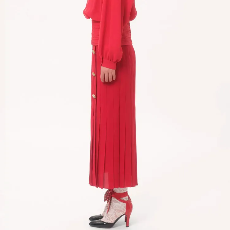 Valentino Georgette Midi Skirt-3