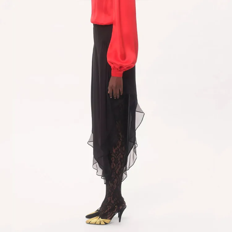 Valentino Ruffled Trim Ballon Trousers-3