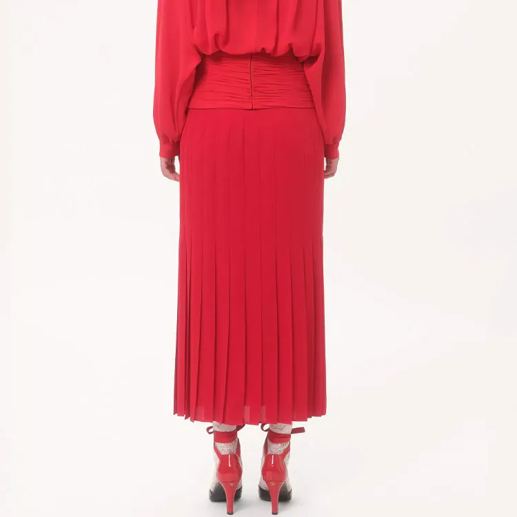Valentino Georgette Midi Skirt-2