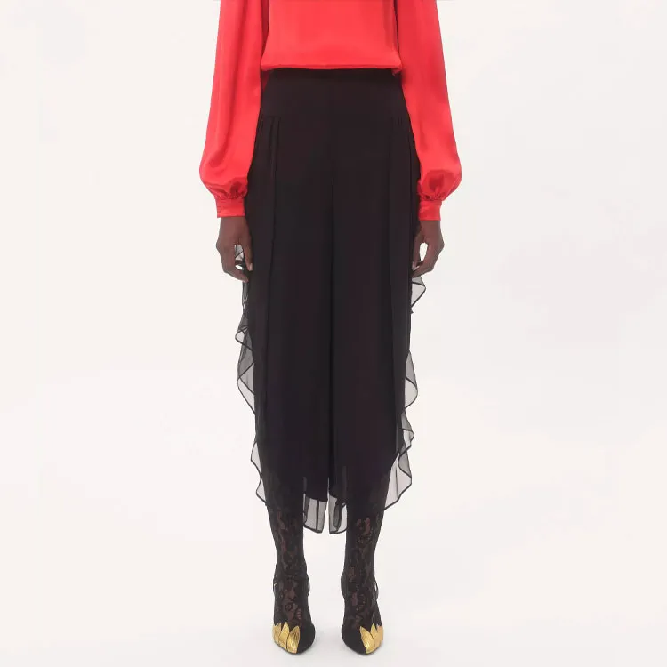 Valentino Ruffled Trim Ballon Trousers-1