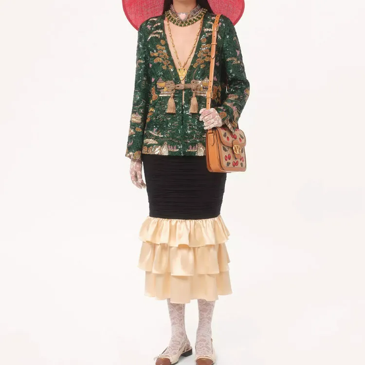 Valentino Georgette Midi Skirt-4